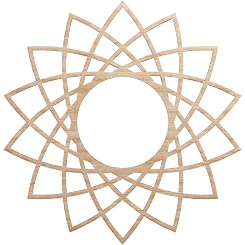 Image of Ekena Millwork 22 inchOD x 8 1 /2 inchID x 1 /4 inchT Eleanor Wood Fretwork Pierced Ceiling Medallion, Alder