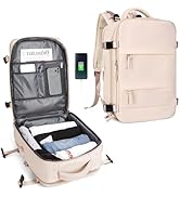 Zaino Donna Viaggio Grande Impermeabile Con Porta USB E Scomparto Scarpe - Per Escursionismo, Scuola E Laptop 14 Pollici - Foto 9