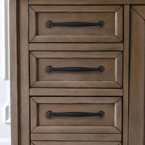 khtumeware 2 Pack 4 Inch(102mm) Matte Black Cabinet Pulls Heavy Duty Solid Cabinet Hardware for Cupboard Drawer Pulls Dresser Handle by khtumeware - Image 3