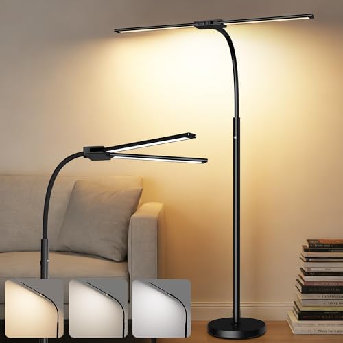 MOKOQI Rechargeable Cordless Floor Lamp with Battery 8000mAh, 15W Dual