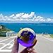 Besot Crystal Glass Marbles earth globe world map Quartz Crystals Sphere terrarium Desk Ornaments nautical home decor (Gold 3.15inch)