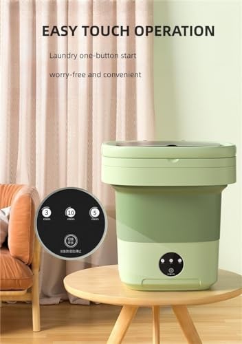 Portable Washing Machine, Mini Washer,16L Upgraded Large Capacity Foldable Washer.Deep Cleaning of Underwear, Baby Clothes and Other Small Clothes.Suitable for Apartments, Dormitories, Hotels.(Green)