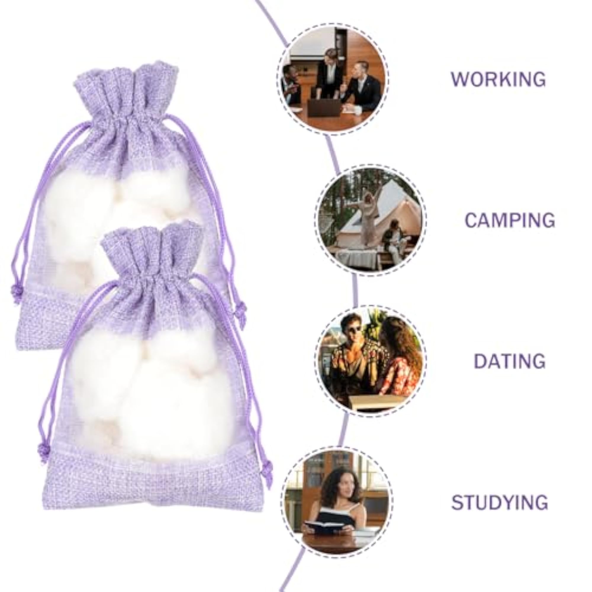 10pcs Empty Lavender Sachet Bags with Drawstring