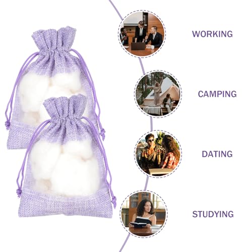 10 bolsas sachet lavanda violeta con cuerda miniatura 5