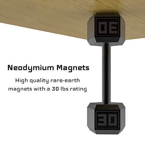 GMW Gun Magnet Buckler II Series [2-Pack] | 30 lbs. Rating Magnetic Gun Mount | HQ Rubber Coated Gun Accessories Gun Magnet Buckler Series for Car, Truck, Desks, Safes, and Walls - Thumbnail 2
