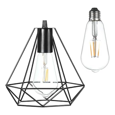 YUMAMEI Solar Pendant Lights, Solar Powered Shed Light with Pull Cord and Remote for Outdoor Indoor + Replacement Bulb Cover