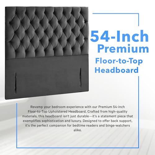 ComfoRest Elegant Double Bed with 2 Drawers – 4FT6 – (Black Plush) – Durable Base for Compact Living – Stylish Design for Modern Bedrooms – No Mattress Included