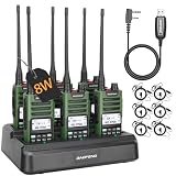 BAOFENG GMRS Radio Handheld Long Range GM-15 Pro 8W NOAA Weather Radio,GMRS Repeater Capable,Rechargeable Walkie Talkies Two Way Radio With Programming Cable And Six-Way Multi-Unit USB-C Charger,6Pack