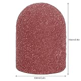 Końcówka do Szlifowania Paznokci, Nasadka do Szlifowania z 20 Głowicami ściernymi do Wiertarki do Paznokci, Narzędzia do Manicure, Taśmy Szlifierskie(brązowy)