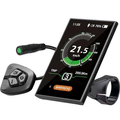 BAFANG Ebike Display DPC18 for BBS01B BBS02B BBSHD Mid Drive Motor, 0-9 Pedal Assist Levels E-Bike Computer Display