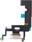 Flex Flat Dock Connettore di Ricarica, Porta USB, Microfono Trasmissione Dati e carica, Ricambio Compatibile con iPhone XR - Modelli A1984, A2105, A2106, A2108 Colore Bianco