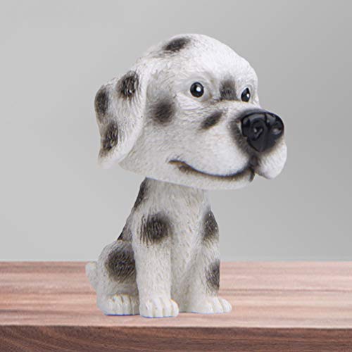 Gatuida Nodding Spotty Dog Car Ornaments Resin Realistic Sitting Posture Car Decoration Dog Accessories for Interior Display - Image 3