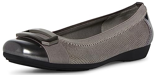 Image of Anne Klein Uplift Flats for Women - Textile Upper and Lining - Stretch Collar - 90 Flexibility - Square Cap Toe