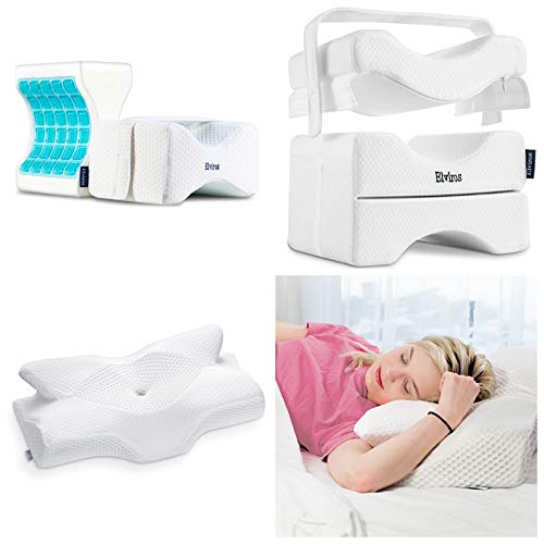 Elviros Cervical Memory Foam Pillow, Contour Pillows for Neck and