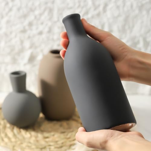 Vase en céramique rustique multicolore pour sublimer votre table de salon