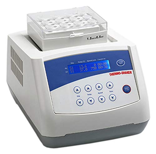 CGOLDENWALL Lab Thermo Shaker Incubator MS-100 Lab Heating Mixing Instrument RT.+5℃-100℃ 200-1500rpm for Simultaneous Heating and Mixing of Small Samples