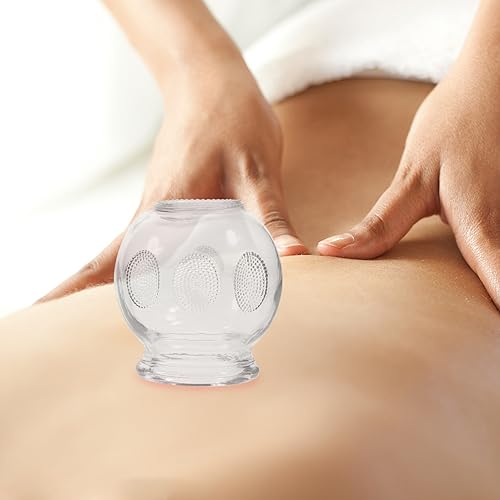 FOMIYES - 7 tazas de ventosa de vidrio para terapia de ventosas, uso doméstico, cuidado corporal seguro, fuerte adherencia, fácil limpieza, estilo aleatorio miniatura 7