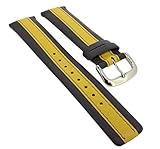 Bruno Banani Magic para Banda de Piel en Gris/Amarillo Cierre silbern BR20568 cd1386 cd1387