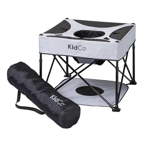 Image of KidCo - GoPod Adjustable Height Travel Activity Seat with Floor Mat, Portable Baby Chair, Baby Activity Center (Midnight)