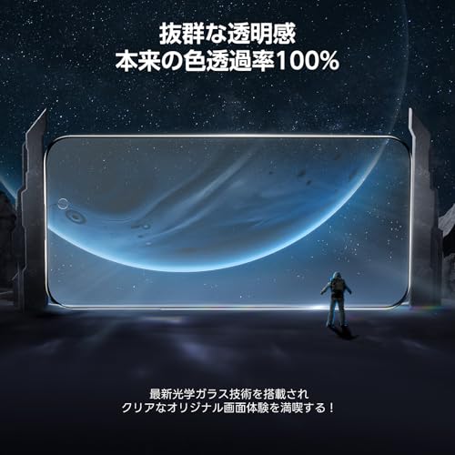 SmartDevil アンチグレア iPhone 15 Pro Max用 強化ガラスフィルム 9H硬度 米軍MIL規格落下保護 艶消し加工 屋外鮮明反射防止 撥水撥油 指紋防止 ゲーミング最適マット触感 0.3mm極薄高感度タッチ ガイド枠付き簡単貼り付け 極細黒縁 縁浮きしない 2枚セット アンチグレアフィルム