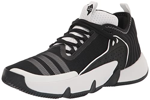 adidas Unisex Trae Unlimited Basketball Shoe, Black/White/Lucid Blue, 6.5 US Men