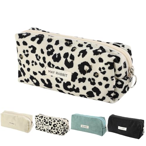 MHwan Estuche Escolar, Estilo Moderno y Sencillo, Estuches Pequeños de Pana, Suave y Ligero, Ideal para Niñas, Adolescentes, Escuela Primaria, Escuela Secundaria, Preparatoria, Universidad