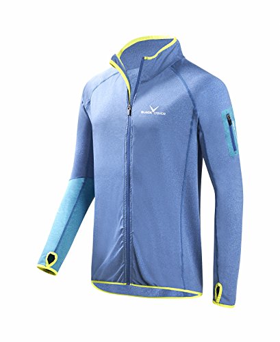 Chaqueta de forro polar para hombre Black Crevice Strech Berry Blue ideal para montaña