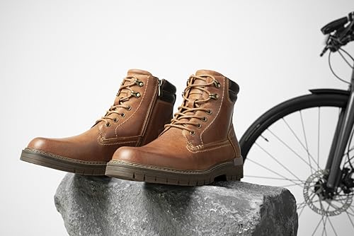 Image of Jousen Mens Boots Fashion Casual Boot Hiking Zipper Chukka Boots for Men