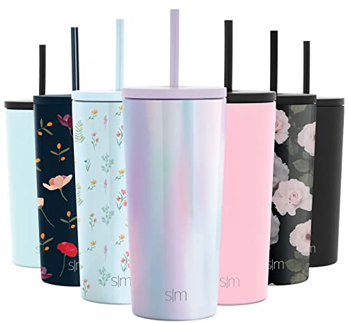 Simple Modern Isolierter Becher mit Strohhalmdeckel und Klappdeckel | Reise-Kaffeetasse | Geschenke für Männer, Frauen, Mutter, Papa | Classic Collection | 590 ml | BiFrost Cover