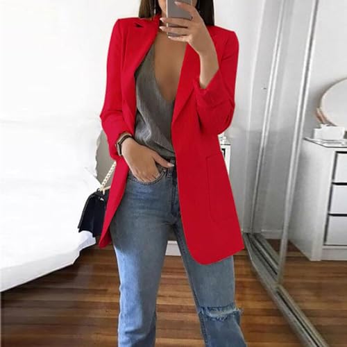 TANGNADE Womens Blazers for Work Casual Spring 2025 Plus Size Office Jacket with Pockets Trendy Fitted Business Clothes2