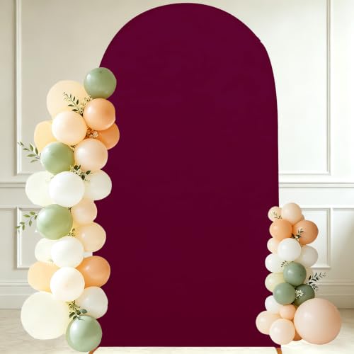 7.2FT Spandex Arch Backdrop Stand Covers,Burgundy by Maiangel - Used condition - US$19.52