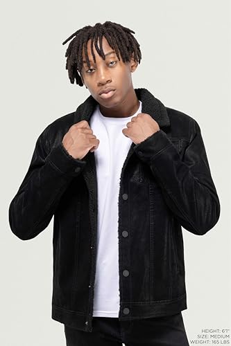 Image of X-Ray Men's Slim Fit Faux-Leather Moto Jacket with Removable Hood