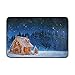 Produktbild MyDaily Fußmatte, Motiv Lebkuchenhaus, weihnachtliches Nacht, 40 x 60 cm, für Wohnzimmer, Schlafzimmer, Küche, Badezimmer, dekorativ, Leichter Schaumstoff, Bedruckt