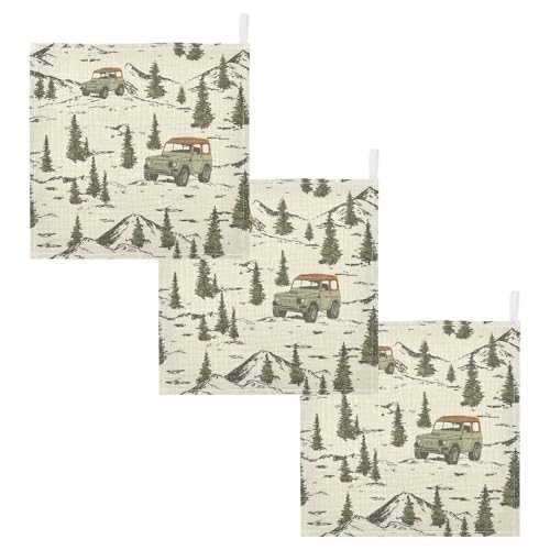 vvfelixl Offroad Cars Baby Burp Cloths Baby Muslin Washcloths for Boys Girls Cotton Babys Face Towel for Newborn Infants Soft and Absorbent 11.8 X 11.8 in, 5 Pack2
