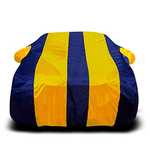 Image of Waterproof Car Cover with Ultra Surface Body Protection (Yellow Stripes) (Maruti Suzuki WagonR Stingray)