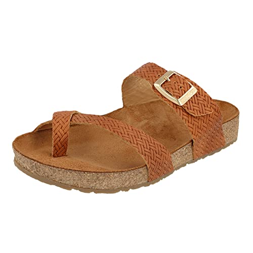 Image of HAFLINGER unisex-adult Summer Genuine Leather Comfort Anatomic Footbeds Straps Juno Sandals