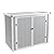 UDPATIO 41 Cu.Ft Horizontal Storage Shed Outdoor, Weatherproof Resin Storage Shed with Floor Thickened, Gas Spring, Lockable Doors for Trash Can Storage, Tools, Lawn Mower, for Patio,?light grey?