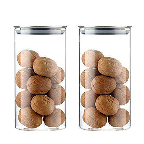 Glass Storage Jars Airtight Smofax Kitchen Food Storage Containers Clear Glass Canister Set
