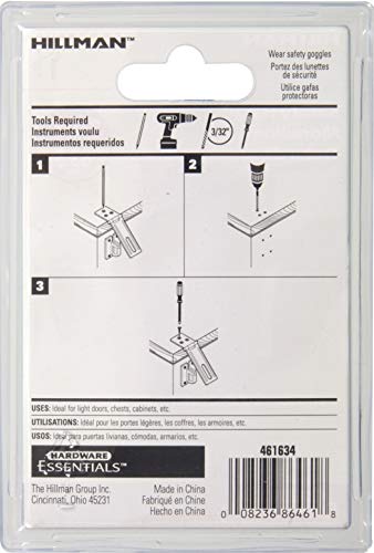 Image of Hillman Hardware Essentials Fixed Staple Safety Hasp Zinc and Yellow Dichromate 2-1 /2 Inch inch- 851401