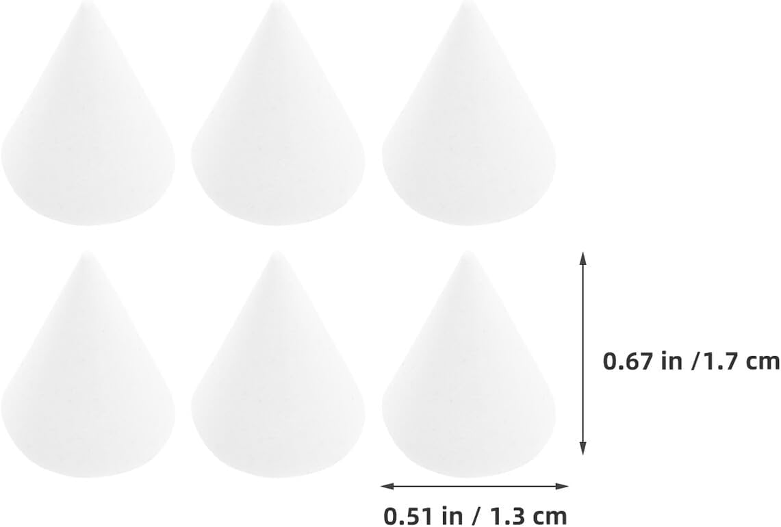 Luxshiny 50pcs Refractory Ceramic Pottery Support Nails Cone Kiln Stilts High Temperature Resistant Reusable Kiln Firing Accessories for Ceramic Art and Clay Craft