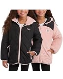 Reebok Chaqueta acolchada reversible para niñas, 7-8
