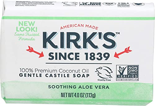 Kirk's Original Coco Castile Bar Soap Soothing Aloe Vera, 4 Oz