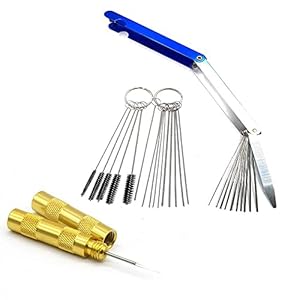 Opfba Car Motor Carburetor Carbon Dirt Jet Remove Needles+Brushes Cleaning Tools Tubing Scavenging Clogging 12 41feeznlm1s. sl500 . ss300