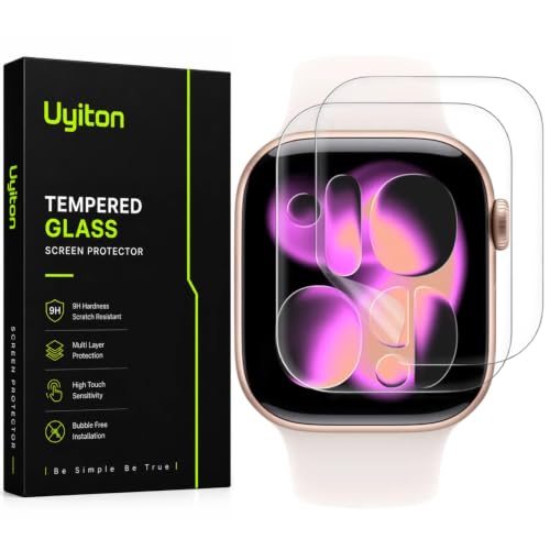 Image of Uyiton - [Pack of 2 Screen Protector Guard For Apple Watch 46mm Series 11 /10 | HD Screen Guard for Apple Watch Series 10 / Series 11 46mm - HD /Easy Installation Kit