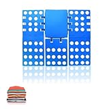 Yeenano Faltbrett für Kleidung,T Shirt Faltbrett,Wäsche Faltbrett,T Shirt Ordner,Schnelles Falten Wäsche Zusammenlegen Brett,für Kinder und Erwachsene Falten Kleidung in verschiedenen Größen Blau