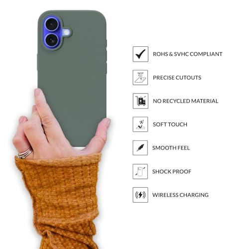 Image of SPRIG Compatible with iPhone 16 Premium SilkMag (Liquid Silicone Magnetic) Back Cover Drop Tested Shock Proof Mobile Case for Men, Women, Boys and Girls with Camera Protection (Pastel Mint Green)