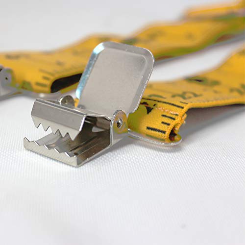 Mens Suspenders 2" Wide Adjustable And Elastic Braces X Shape With Very Strong Clips - Heavy Duty Tape Measure Suspenders For Men (Rule) #TOP6