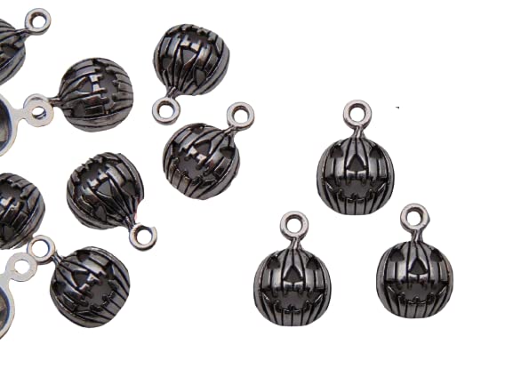 TRTO 15 Pcs Tibetan Silver Halloween Pumpkin Charms 16mm Craft Beading Jewellery Easy To Use and Cleans and Useful for Decorations