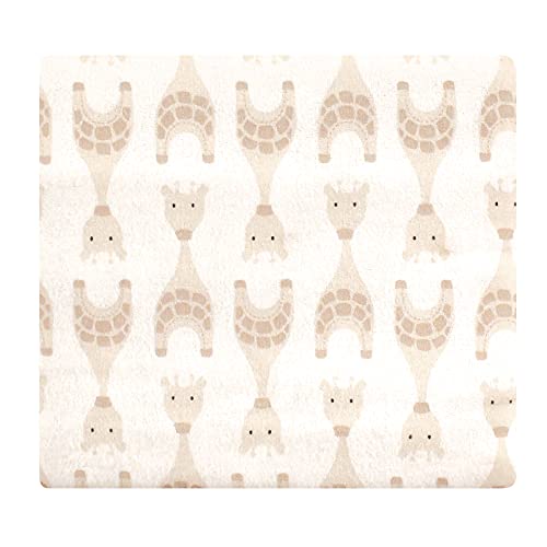 Image of Hudson Baby Unisex Baby Cotton Flannel Receiving Blankets, Neutral Giraffe, One Size (Pack of 2)