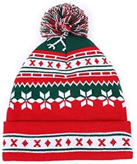 TAKSON Christmas Hat Beanie Winter Warm Knitted Santa Hat Gift Unisex